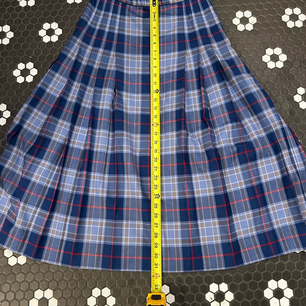 Pendleton Blue and Red Plaid A-Line Skirt - Picture 6 of 6